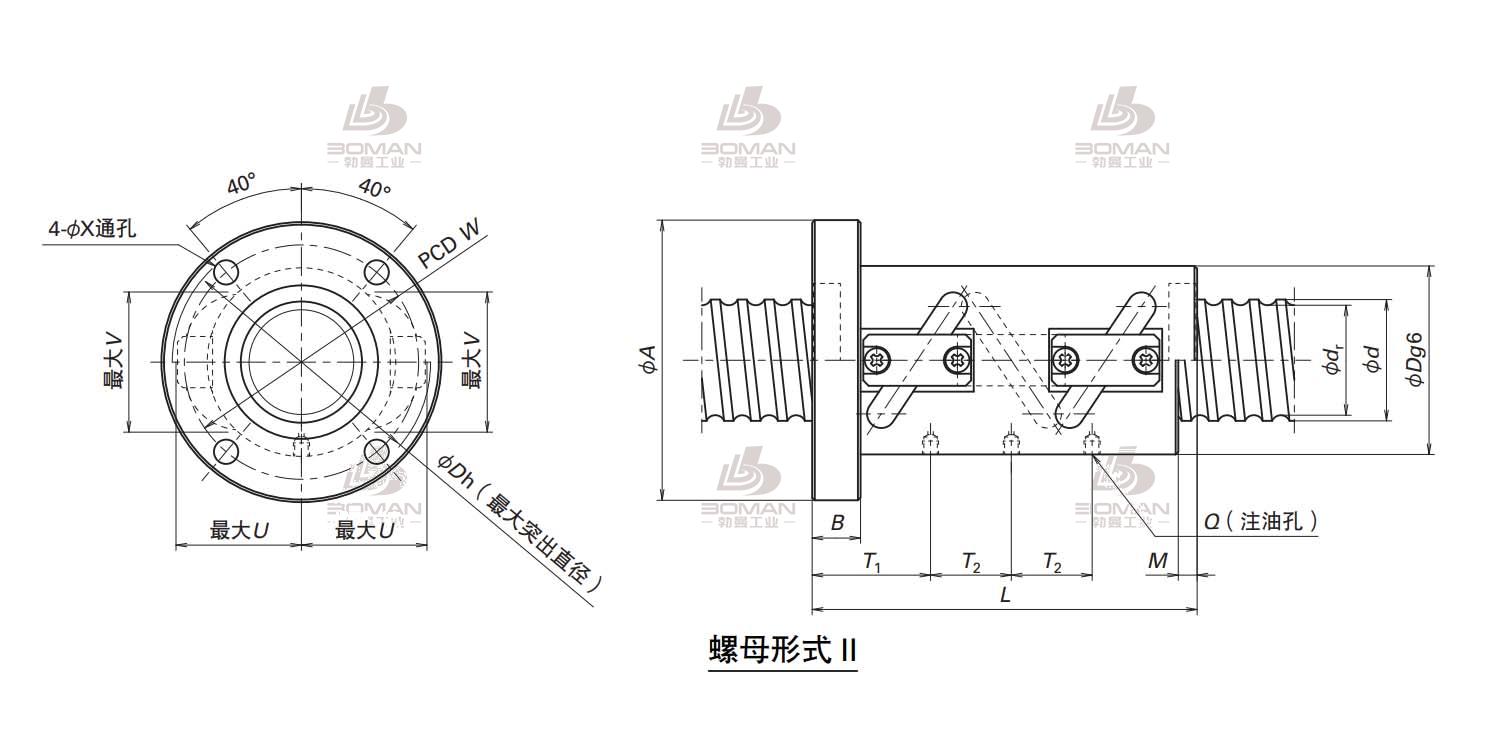 HTF4512-7.5-HTF注塑机滚珠丝杠