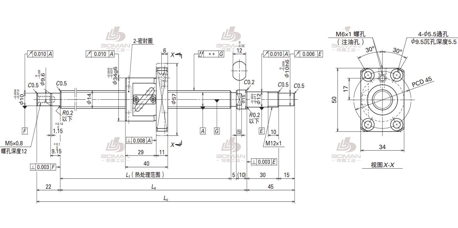 W1401FA-2-C3T5-MA标准滚珠丝杠