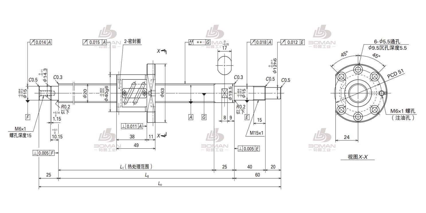 W2002SA-1P-C5Z4(加工）-FA标准滚珠丝杠