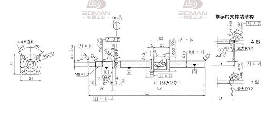 KURODA GP1002DS-EAFR-0210B-C3S 日本黑田丝杆和THK丝杆哪个好