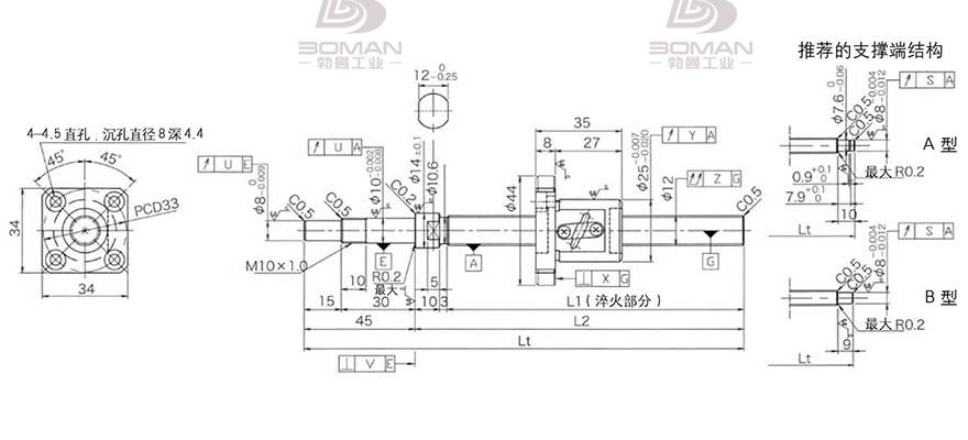 KURODA GP1202DS-AAPR-0300B-C3S 黑田丝杆thk哪个好