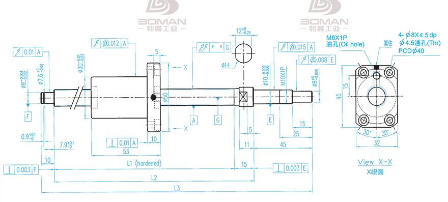 TBI XSVR01210B1DGC5-280-P1 tbi牌子丝杆支座fk15