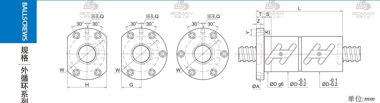 PMI FDWC4506-7.5 PMI公司丝杆参数表