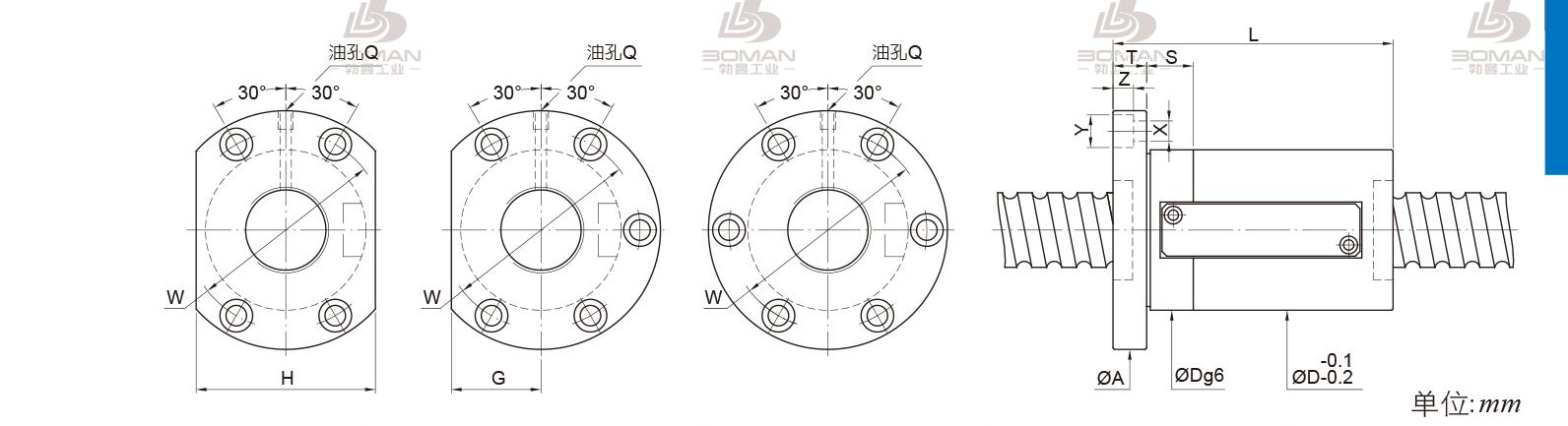 PMI FSWE2010-2.5 pmi标准滚珠丝杠