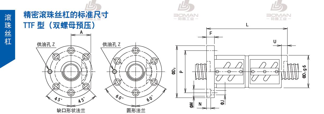 TSUBAKI 40TTFA16 tsubaki滚珠丝杠