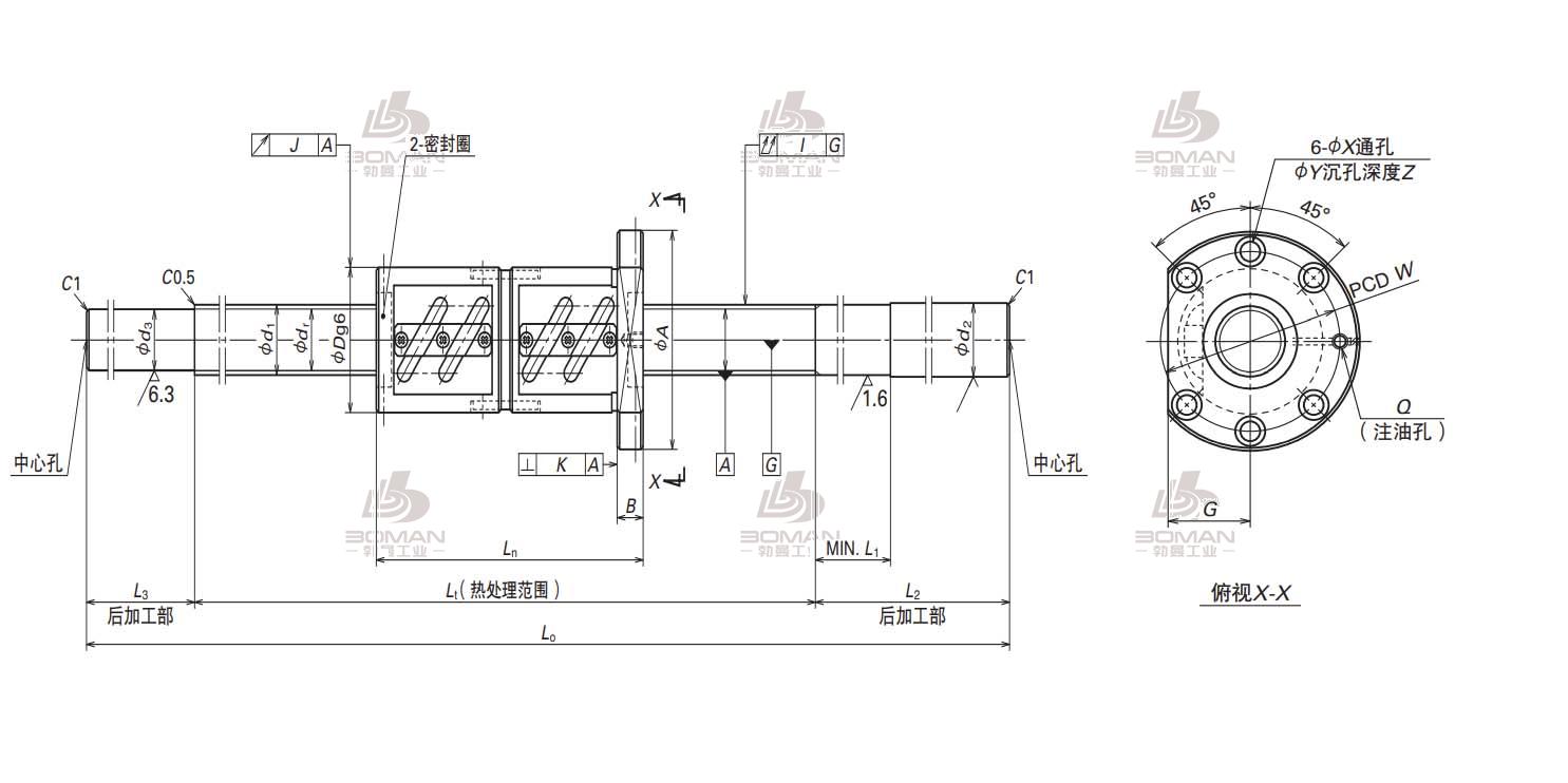 NSK W3612SS-2D-C5Z10-NSK末端未加工品